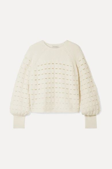 Open-knit wool-blend sweater | NET-A-PORTER (US)