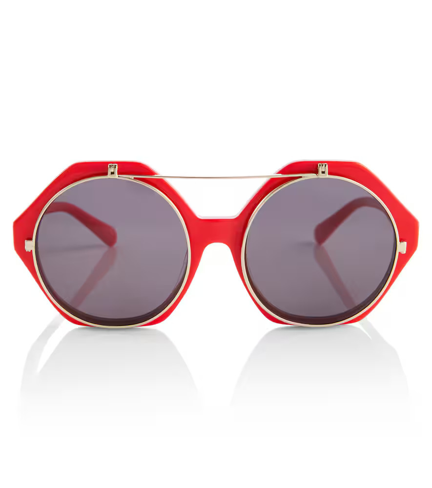 Mini Rodini Flip-Up round sunglasses | Mytheresa (INTL)
