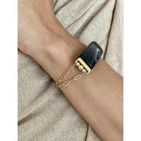 14K Gold Filled Paperclip Chain Fitbit Inspire 2 Bracelet | Etsy (US)