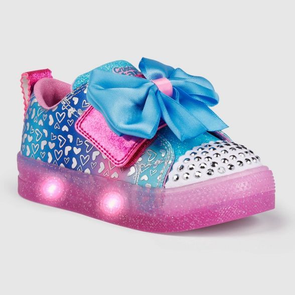 Toddler Girls' S Sport by Skechers Briella Light-Up Sneakers - Blue | Target
