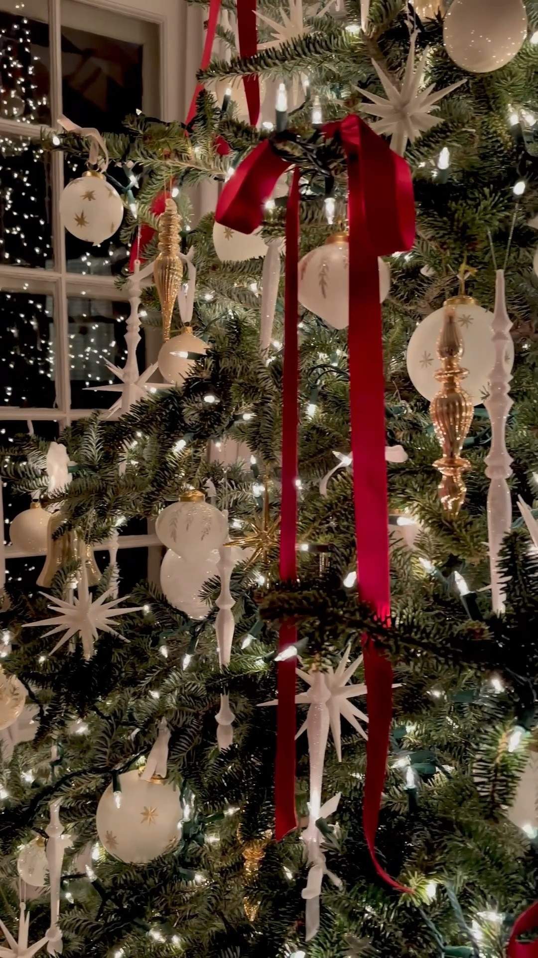 Our real Christmas tree. Red Christmas | Christmas ornaments | ornaments | ribbon | red and gold Christmas | real Christmas tree 

#LTKHoliday #LTKdayinmylife #LTKGiftGuide