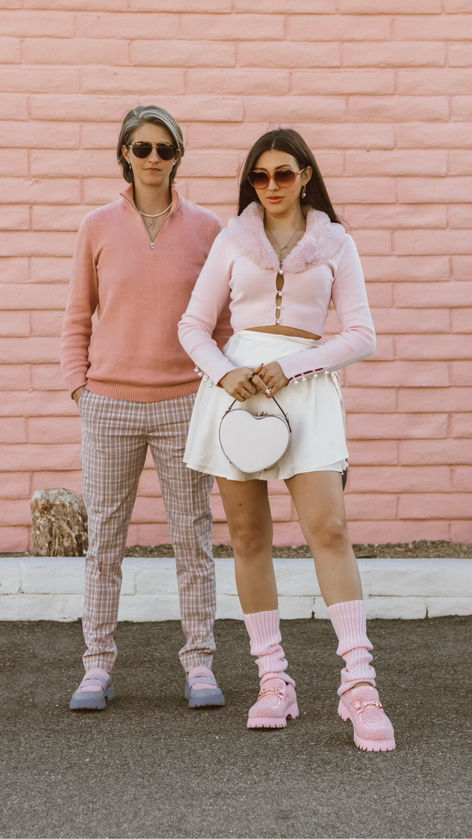 Valentine’s Day outfit idea / heart shaped bag / casual Valentine’s outfit / matching couple / vday couple fashion / pink sweater

#LTKstyletip #LTKFind #LTKunder50