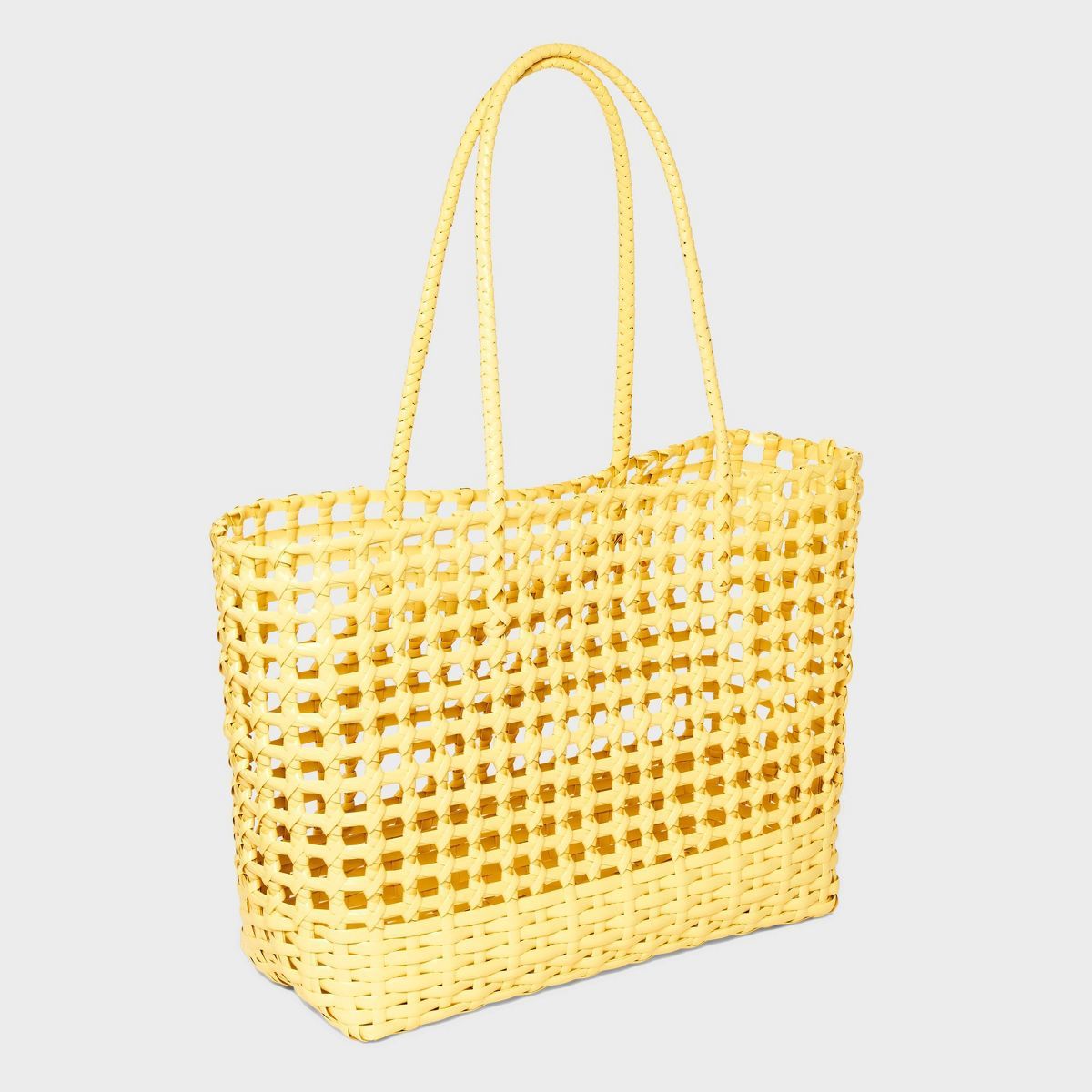 Woven Cage Tote Bag - Shade & Shore™ Yellow | Target