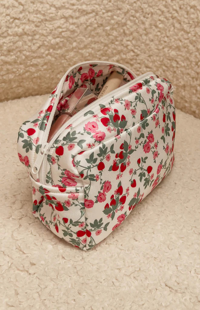 Floral Satin Make-Up Bag | Beginning Boutique (US)