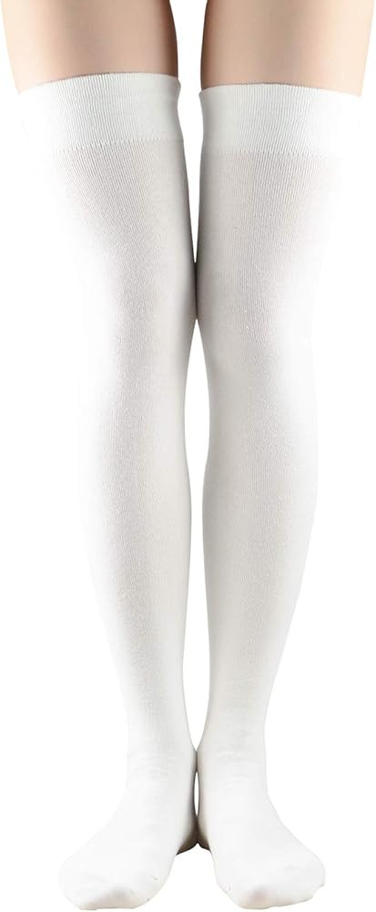 Azue Women Non Slip Thigh High Socks Fashion Tube Stockings above Knee Cosplay Socks | Amazon (US)