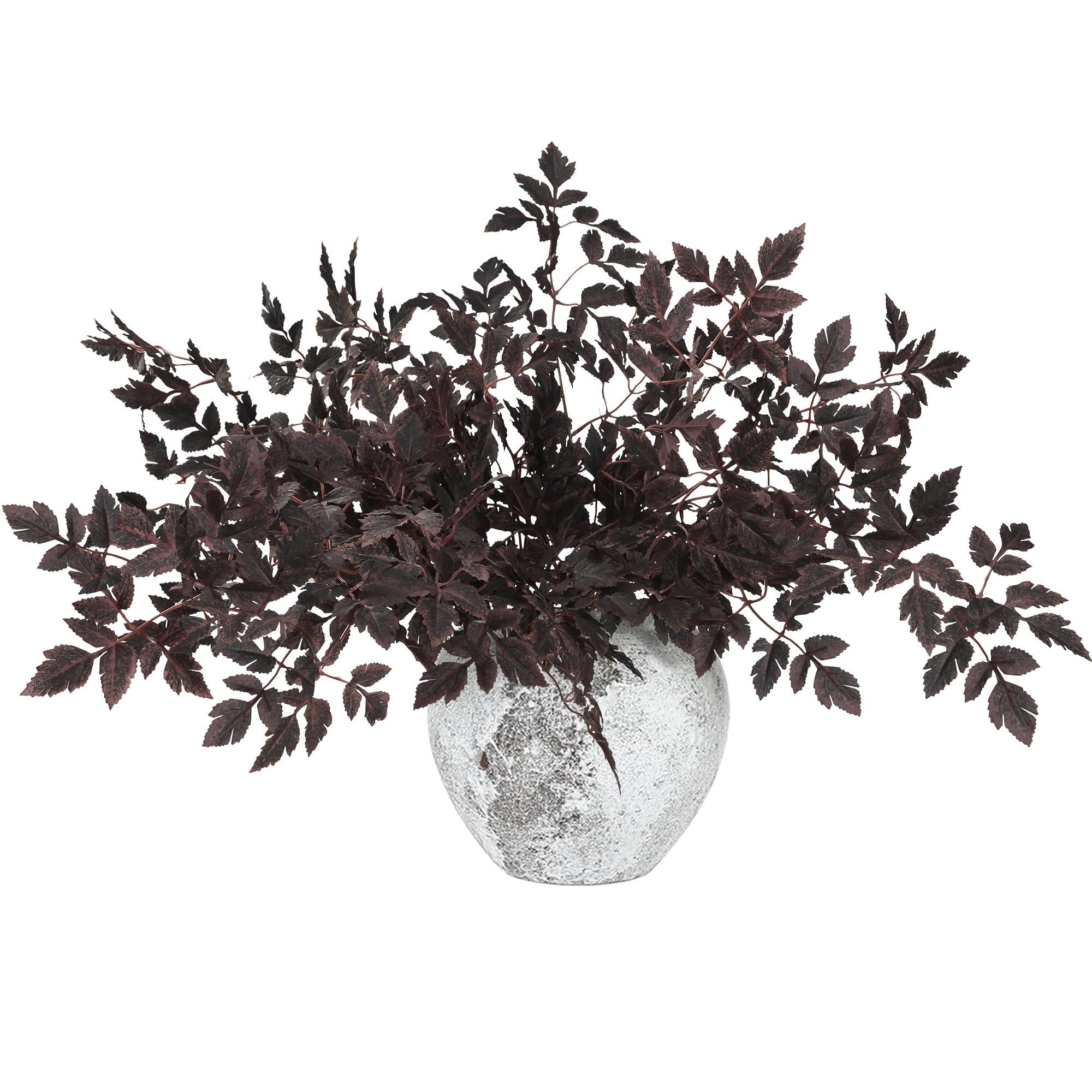 Sggvecsy 6 Pack 31.5’’ Artificial Cimicifuga Leaf Fall Leaves Spray Faux Plum Plant Ramosa St... | Amazon (US)