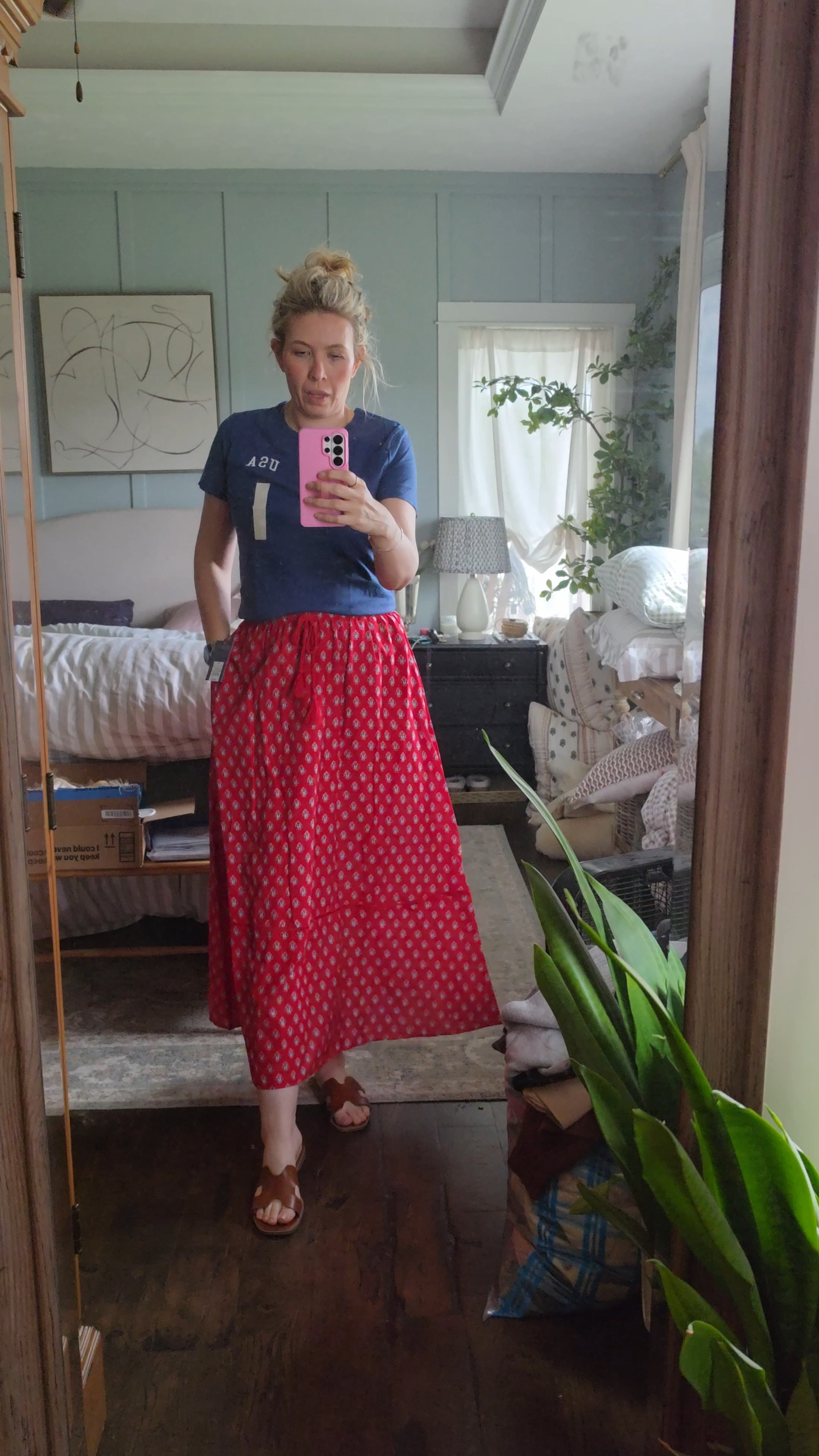 I'm in love with this fun skirt!Top is a large, medium was too fitted for me.Skirt is a medium and has pockets!!

#LTKootd #LTKSeasonal #LTKOver40