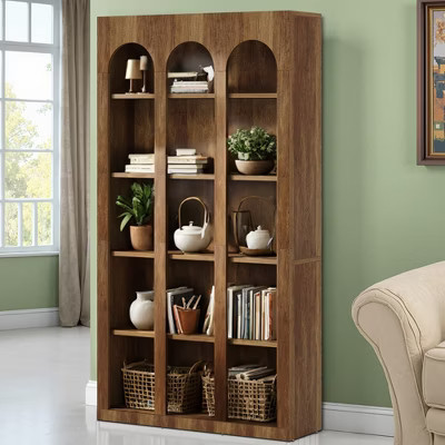 MAYEERTY Bookshelf 70.8in Wood 5 Tier Rustic Bookcase Display Storage Shelving Unit | Target