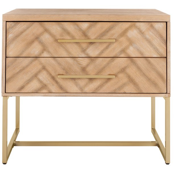 Safavieh Estelle 2-Drawer Contemporary Glam Nightstand - Walmart.com | Walmart (US)