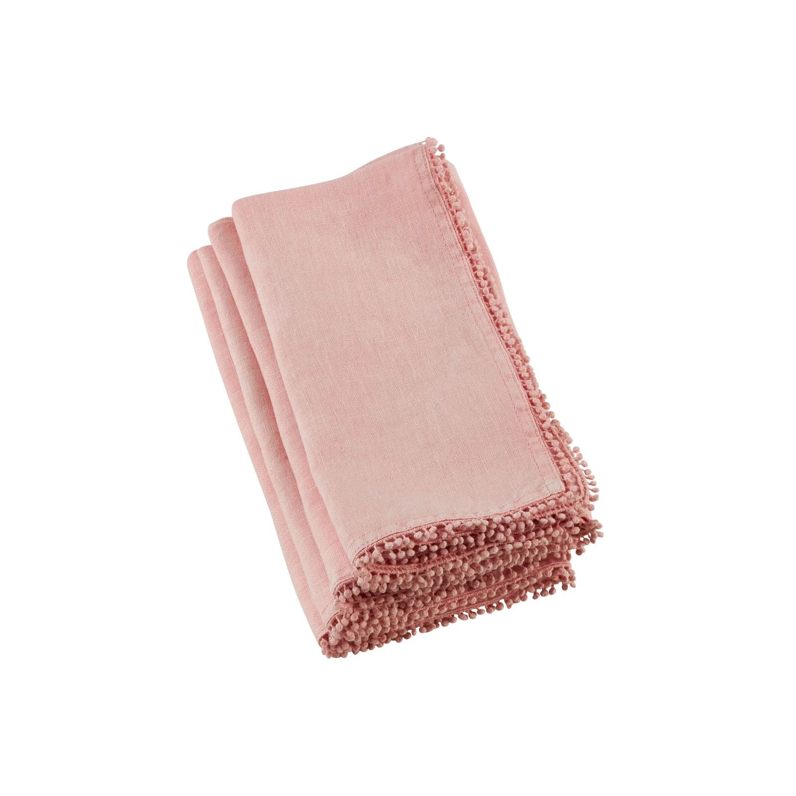 Dolly Napkins in Soft Coral - Set of 6 | Brooke & Lou | Brooke and Lou