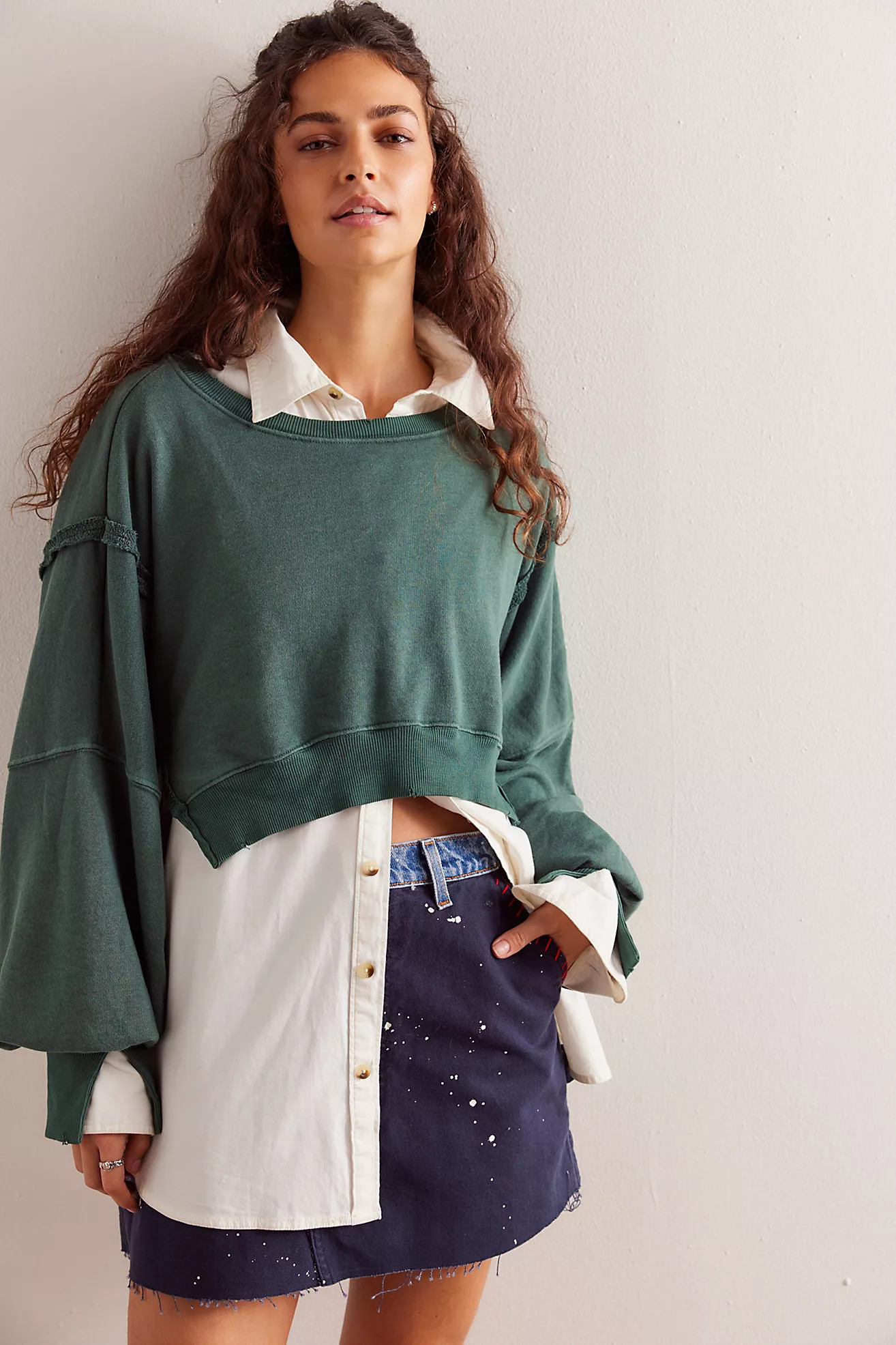 We The Free Camden Cropped Sweatshirt | Free People (Global - UK&FR Excluded)