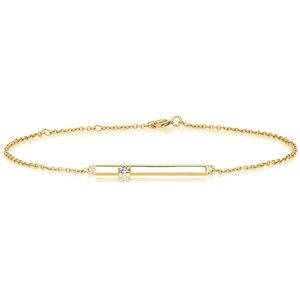 18K Yellow Gold Diamond Bar Bracelet | Brilliant Earth