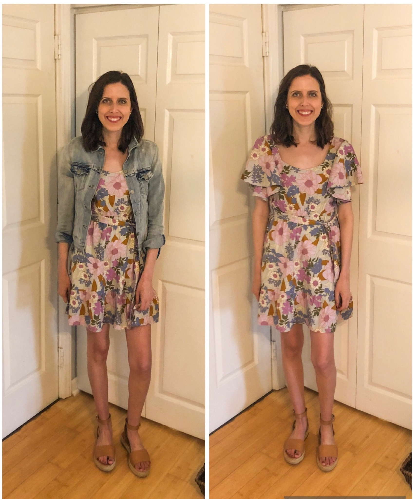 One dress styled two ways! 🌸 

•summer outfit
•summer dress
•denim jacket 
•summer dresses 
•church dress
•Date night dress

#LTKstyletip #LTKSeasonal #LTKunder100