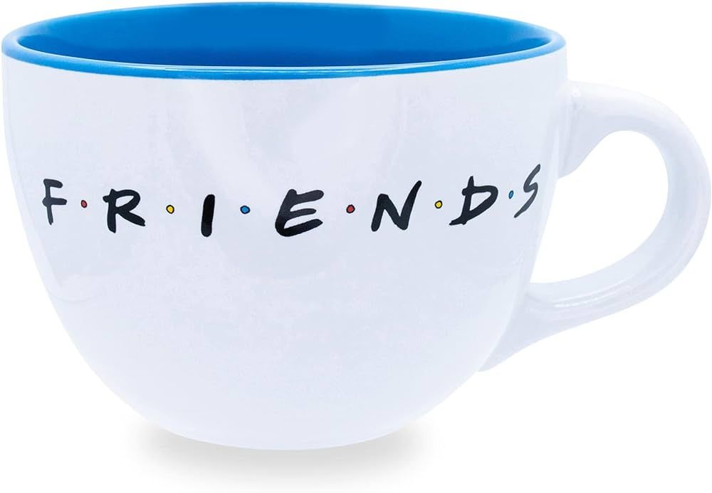 Silver Buffalo Friends Doodle Logo Soup Ceramic Mug, 1 Count (Pack of 1), white, 24 fluid ounce | Amazon (US)