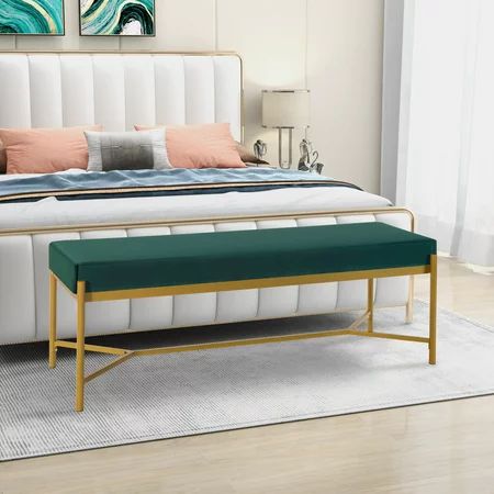 Sportaza Long Upholstered Bench Green | Walmart (US)