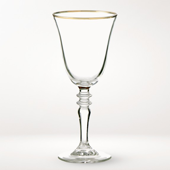 Gold Rim Wine Glasses, Set of 4 | Williams-Sonoma