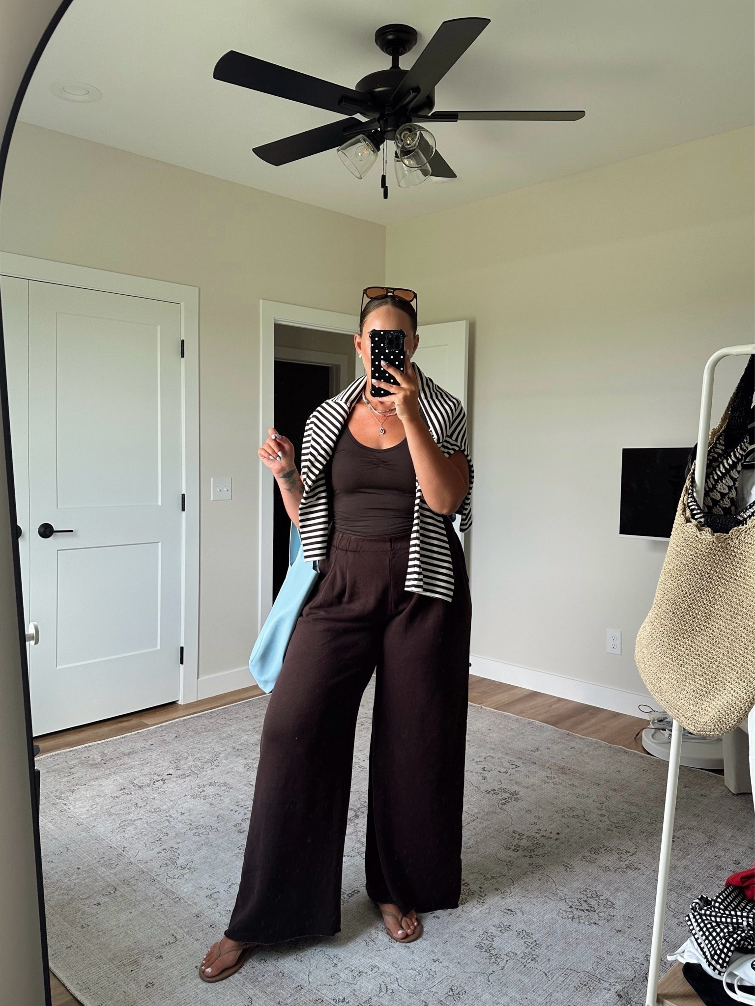 Aerie tank - large
Aerie ide leg sweatpants - large long
Aerie striped sweatshirt - large 


Aerie real, 
Tall girl fashion, size 14 summer outfit, midsize fashion, midsize mom style, casual summer outfit, summer outfit inspiration, tall women clothing, everyday outfit ideas, mom outfit ideas for summer, summer outfits 2026 women, midsize summer outfits, casual mom outfits, casual outfit ideas

#LTKootd #LTKSaleAlert #LTKTall