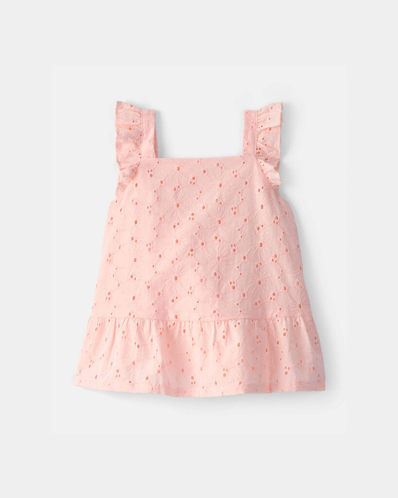 Carter's toddler girl floral eyelet top 4T Pink | Carter's Inc