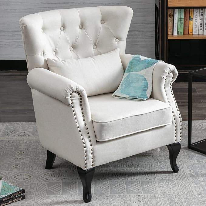 LZAREAL Accent Reading Arm Chairs for Living Room Bedroom, Midcentury Modern Comfy Corner Sofa Ch... | Amazon (US)