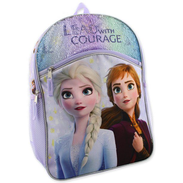 Frozen 2 Elsa Anna Girls Kid 16 inch Flip Sequin School Backpack FTCF45YT | Walmart (US)