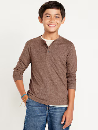 Softest Long-Sleeve Henley T-Shirt for Boys | Old Navy (US)