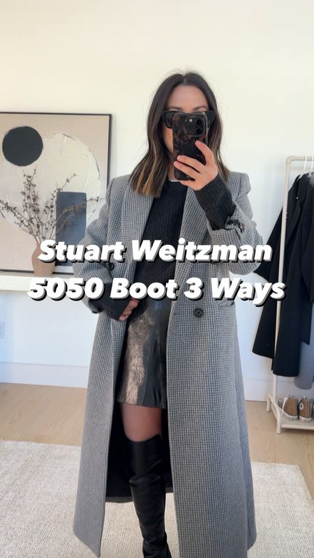 Styling @stuartweitzman’s 5050 Boots 3 ways in honor of their 30th anniversary. I’m all for those timeless and versatile pieces and that’s exactly what the iconic 5050 over-the-knee boots are. Not only can they be worn with any outfit, for any occasion, but the quality and craftsmanship are unbeatable. IT’S THE LAST DAY TO GET $200 OFF THESE BOOTS! Comment “boots” and I’ll DM you a link to get these on sale! #SWPartner #StuartWeitzman #fallstyle #fallfashion