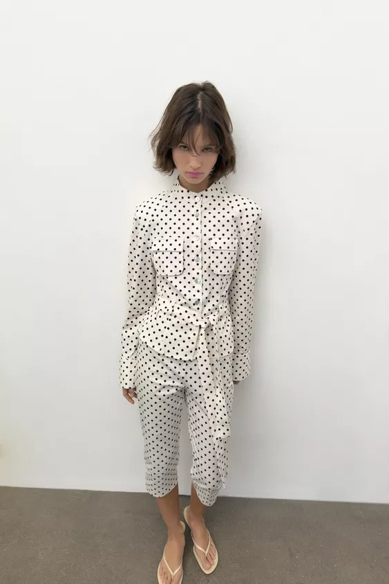 POLKA DOT CAPRI PANTS | Zara US