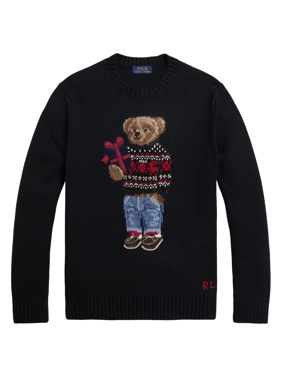 Polo Ralph Lauren Bear Cotton Crewneck Sweater | Saks Fifth Avenue