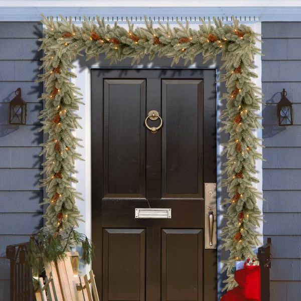 Frosted Arctic 108'' in. Lighted Faux Garland | Wayfair North America