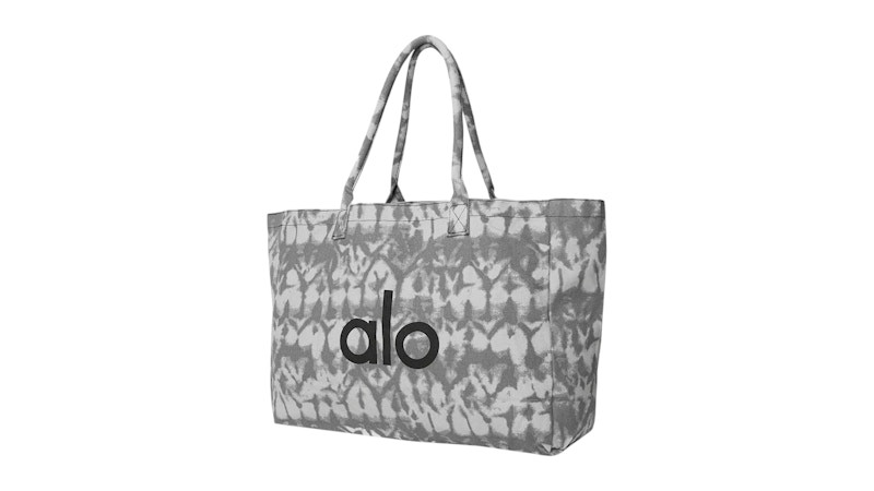 Alo Yoga Iconic Shopper Tote Bag in Grey Tiedye | StockX