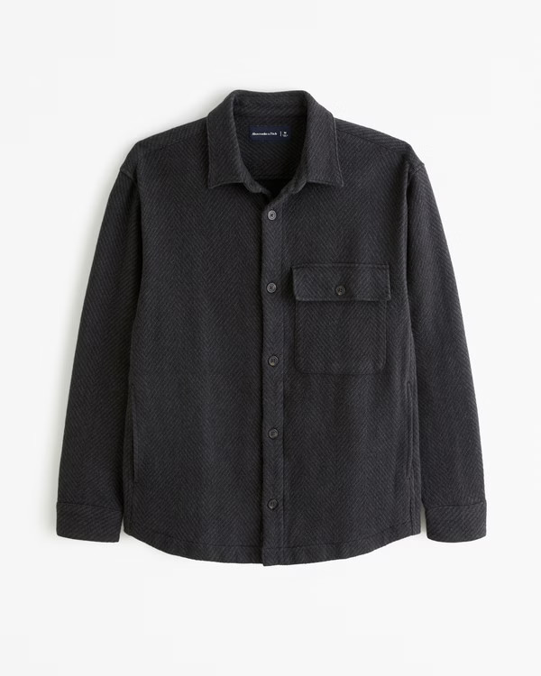 Heavyweight Flannel Shirt Jacket | Abercrombie & Fitch (US)