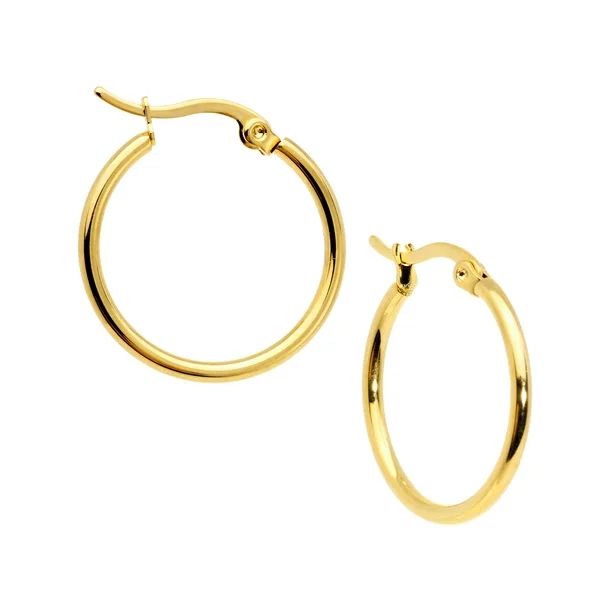 Body Candy Fashion Earrings for Women 20mm Gold Tone PVD Stainless Steel Hoop Earrings | Walmart (US)