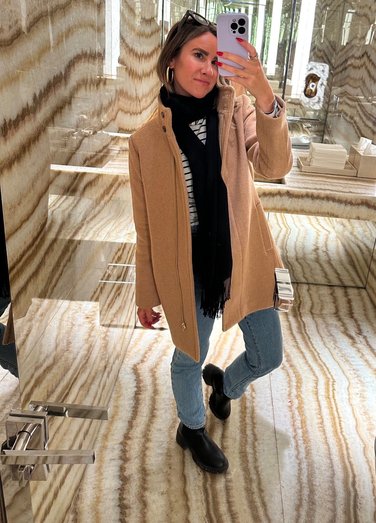 My favorite coat is 59% off + an xtra $20 off through tonight! Normally over $230, you can snag this beauty for $128. I love the button collar detail. This coat instantly dresses up even the most casual fits. 

#LTKSaleAlert #LTKCyberWeek #LTKPetite