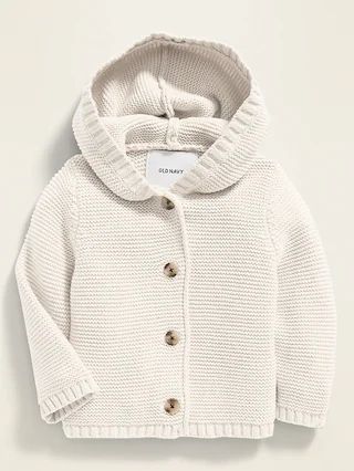 Unisex Button-Front Hooded Sweater for Baby | Old Navy (US)