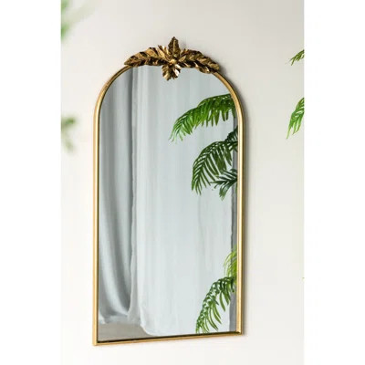 24" X 42" Arched Decorative Gold Mirror For Living Room Bedroom Hallway Frame | Wayfair North America