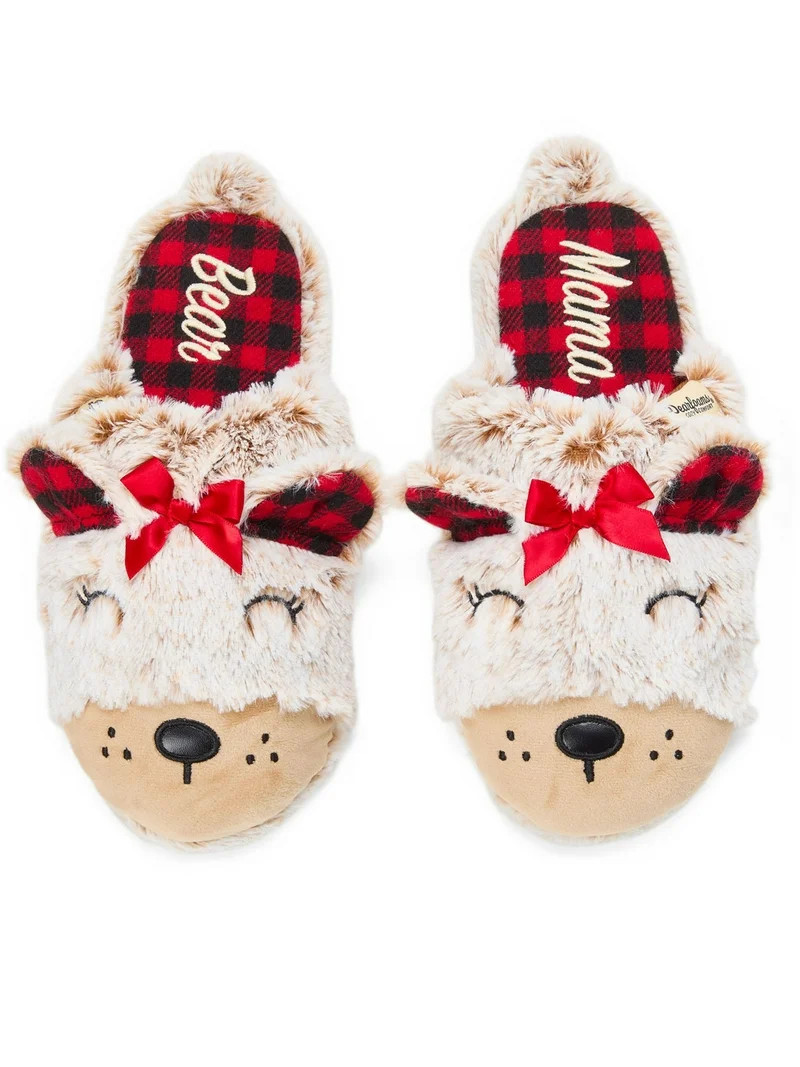 Dearfoams Cozy Comfort Matching Family Bear Slippers | Walmart (US)