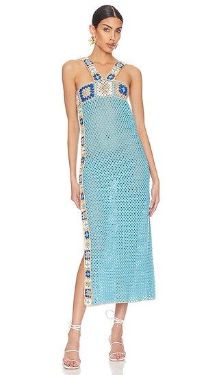 Patchwork Crochet Midi Dress | Revolve Clothing (Global)