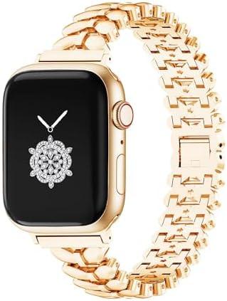 Kolgios 38/40/41/42/44/45/46mm Cool Chain Women Smartwatch Bands Compatible for Apple Watch Bands... | Amazon (US)