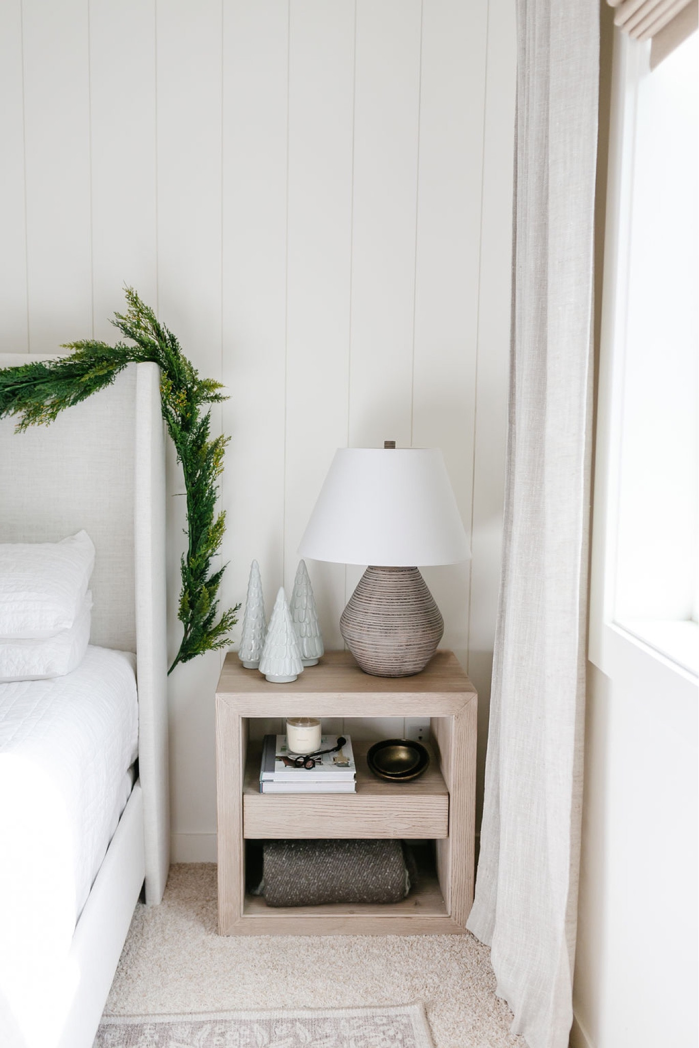 Garland, Christmas decor, bedroom decor, holiday, bedding, upholstered bed

#LTKSeasonal #LTKhome #LTKHoliday