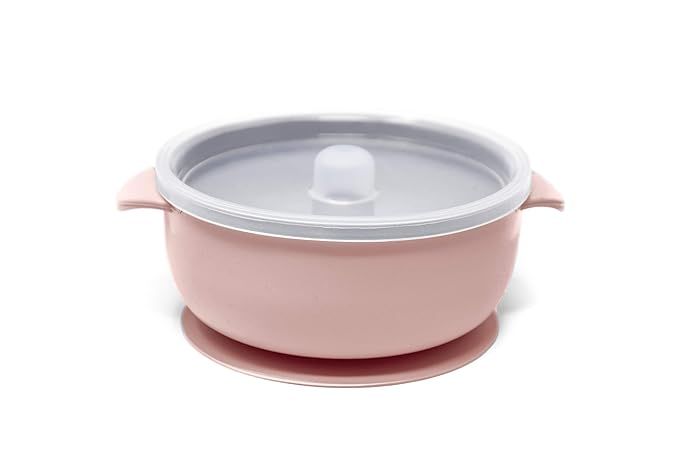 The Dearest Grey Silicone Suction Bowls | Comes with Leak Proof Lid (Flamingo) | Amazon (US)