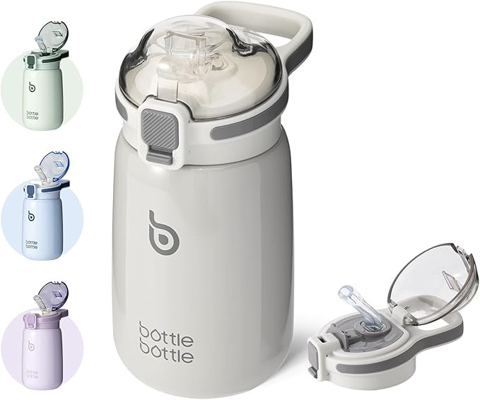 BOTTLE BOTTLE Kids Water Bottles for School 12 oz Stainless Steel Water bottle with Lid Double Wa... | Amazon (US)
