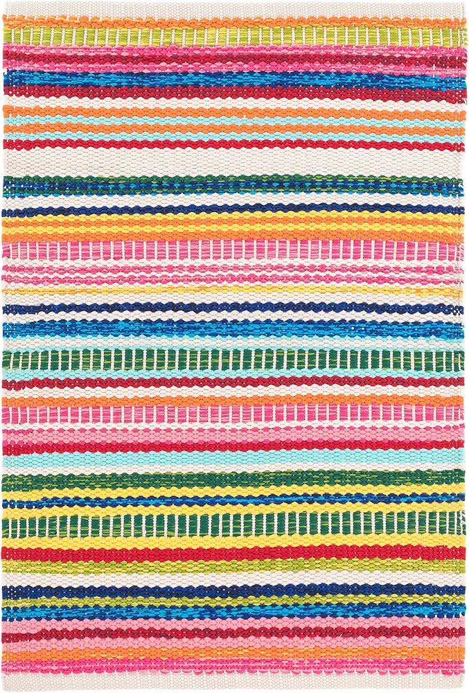 Dash and Albert Bright Stripe Indoor/Outdoor Area Rug - 2' x 3' Multi - Striped Handwoven Washabl... | Amazon (US)