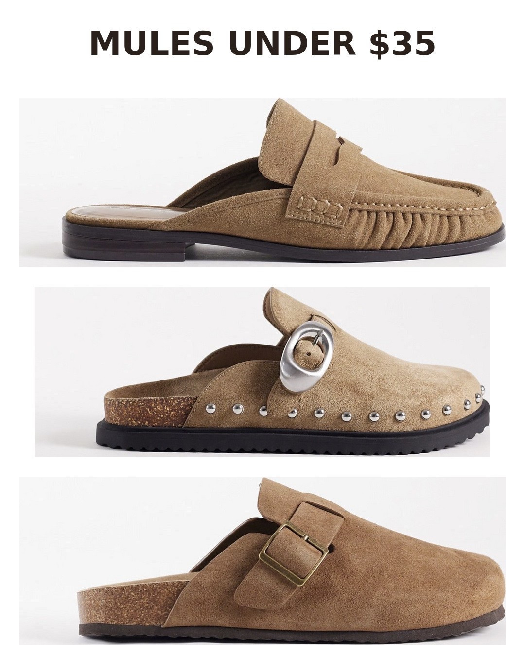 🚨 FALL 2026 TREND ALERT: SLIP-ON MULES! 🚨

Moms, this is the ultimate slip-on-and-go shoe! They’re comfortable, effortless and instantly make your outfit look more put together. 🙌🏼

Here’s how to style them:

🤎 With skinny jeans—show a little ankle and add an oversized sweater
🤎 With straight-leg denim—let the hem lightly skim the top of the shoe
🤎 With wide-leg jeans—choose a longer pair that nearly covers the mule for an elevated look
🤎 With leggings—add tall socks, a sweatshirt and a quilted vest
🤎 With trousers—pair them with a fitted tee or cardigan for an easy polished outfit

And don’t save them just for jeans! Mules also look adorable with sweater dresses, midi skirts and relaxed joggers. These are the perfect transition shoes when you want cozy fall style without pulling out the boots yet. 🍂

I found THREE cute pairs—and they’re all UNDER $35! 😱 Comment MULES and I’ll send you the links! 👇🏼

#LTKootd #LTKgrwm #LTKselfcare