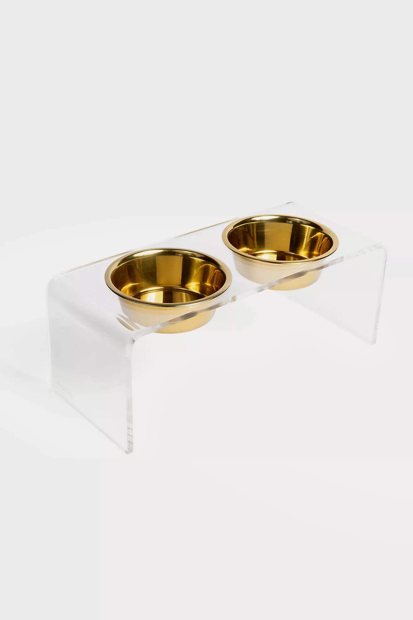 Medium Clear Double Pet Feeder | Anthropologie (US)