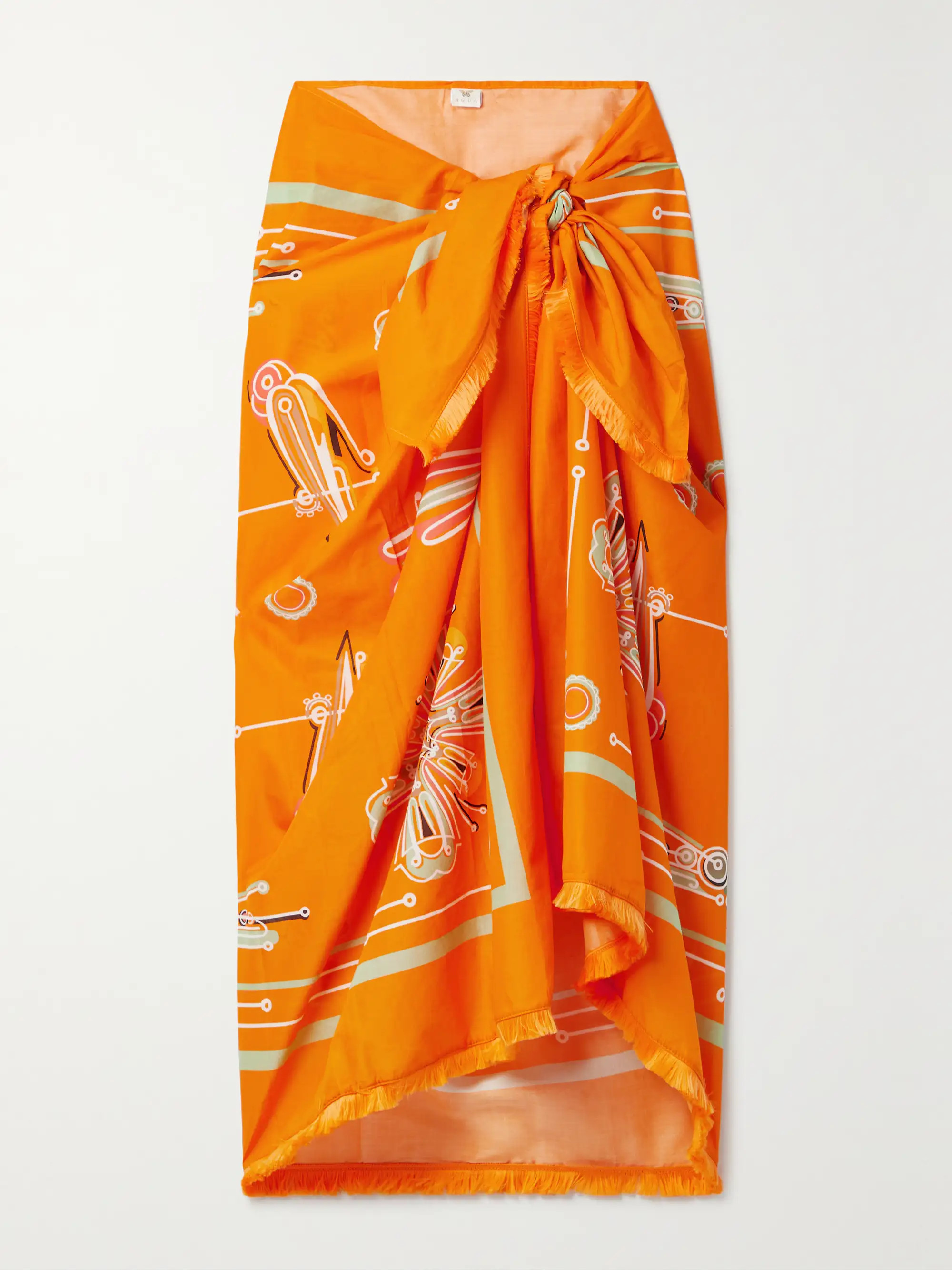 + NET SUSTAIN Orquídea Chivas printed cotton-voile pareo | NET-A-PORTER (US)