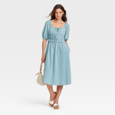 Women's Puff Short Sleeve Dress - Universal Thread™ | Target