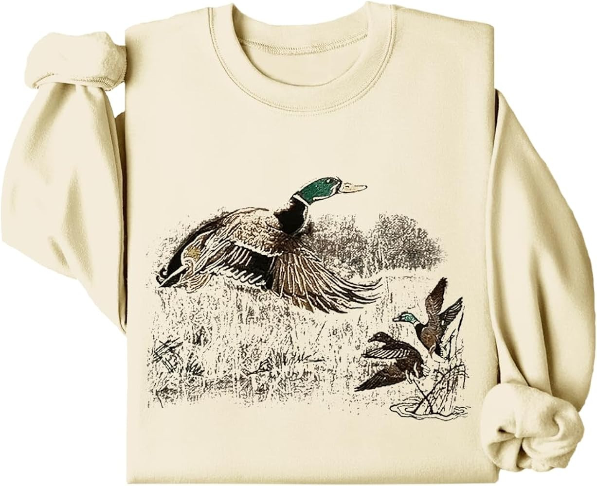 Vintage Duck Sweatshirt Vintage Fall Duck Sweatshirt Vintage Duck Shirt Vintage Fall Duck Shirt | Amazon (US)