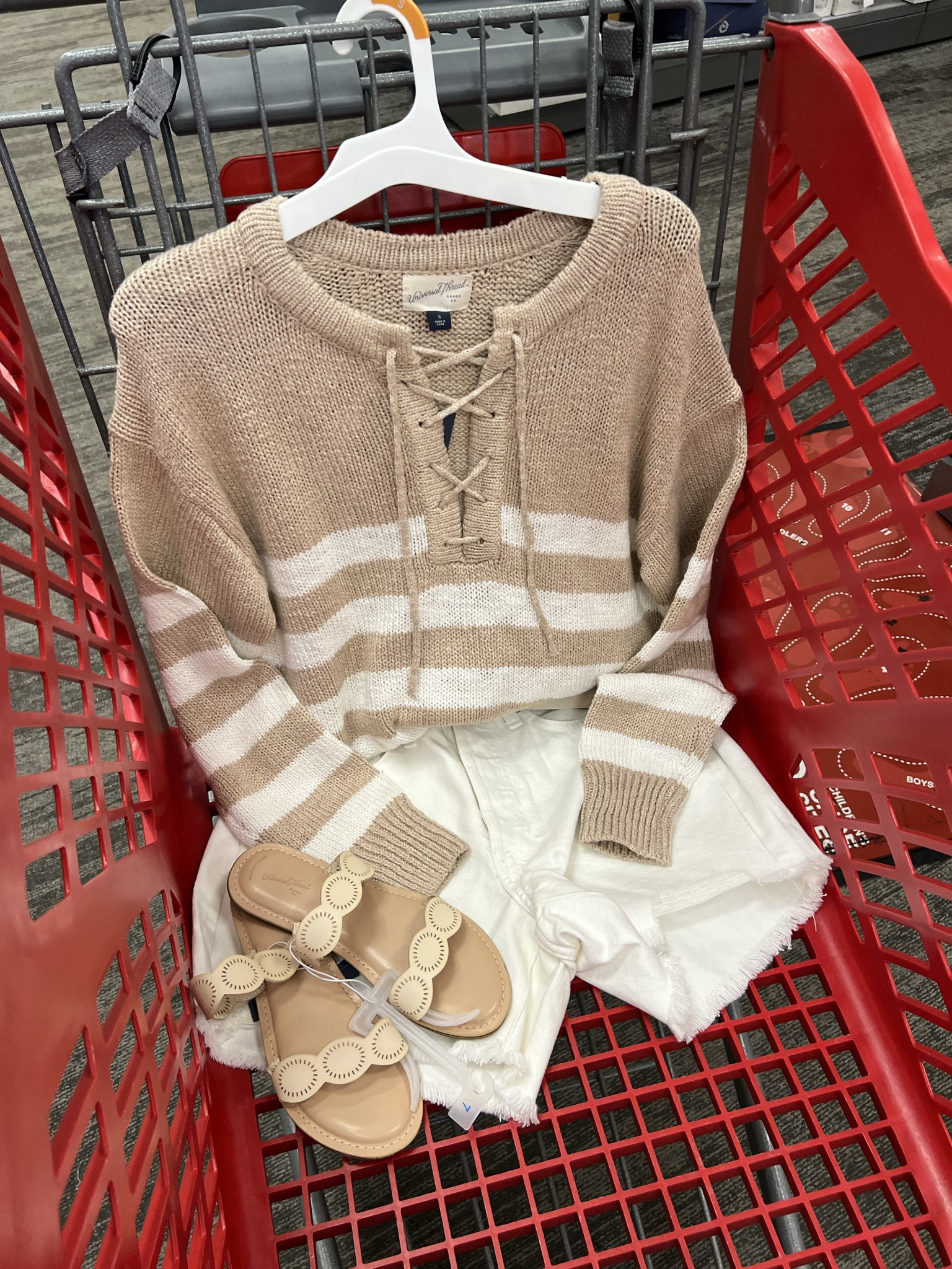 Target lightweight sweater and shorts spring outfit idea #targetstyle 