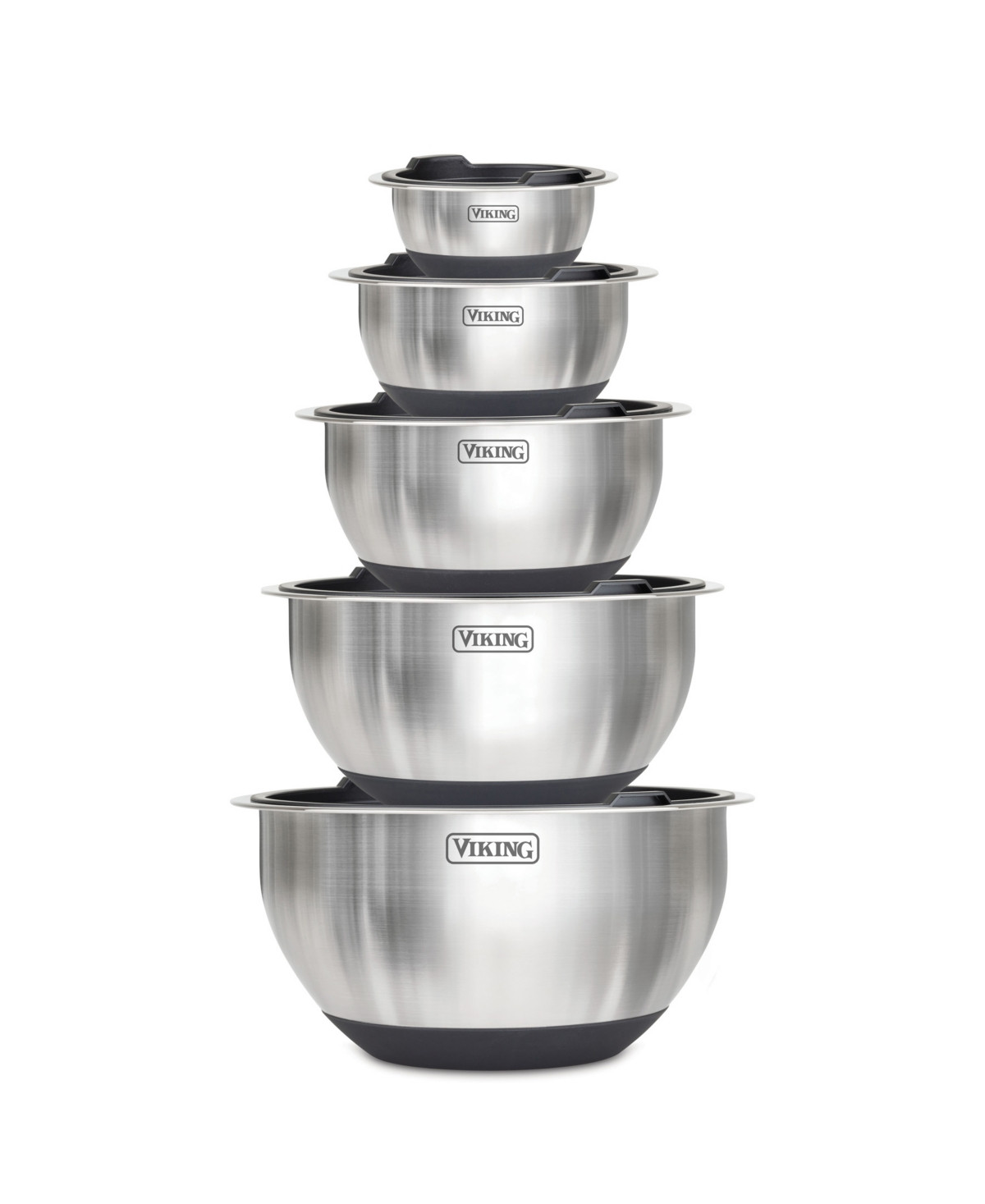 Viking 10 Pc Stainless Steel Mixing Bowl Set - Black | Macy's