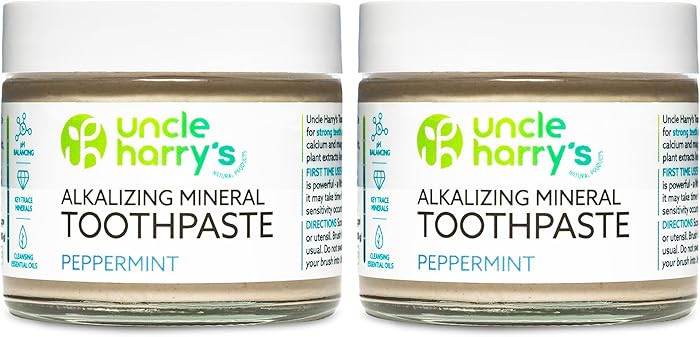 Uncle Harry's Peppermint Remineralizing Toothpaste | Natural Whitening Tooth Paste Freshens Breat... | Amazon (US)